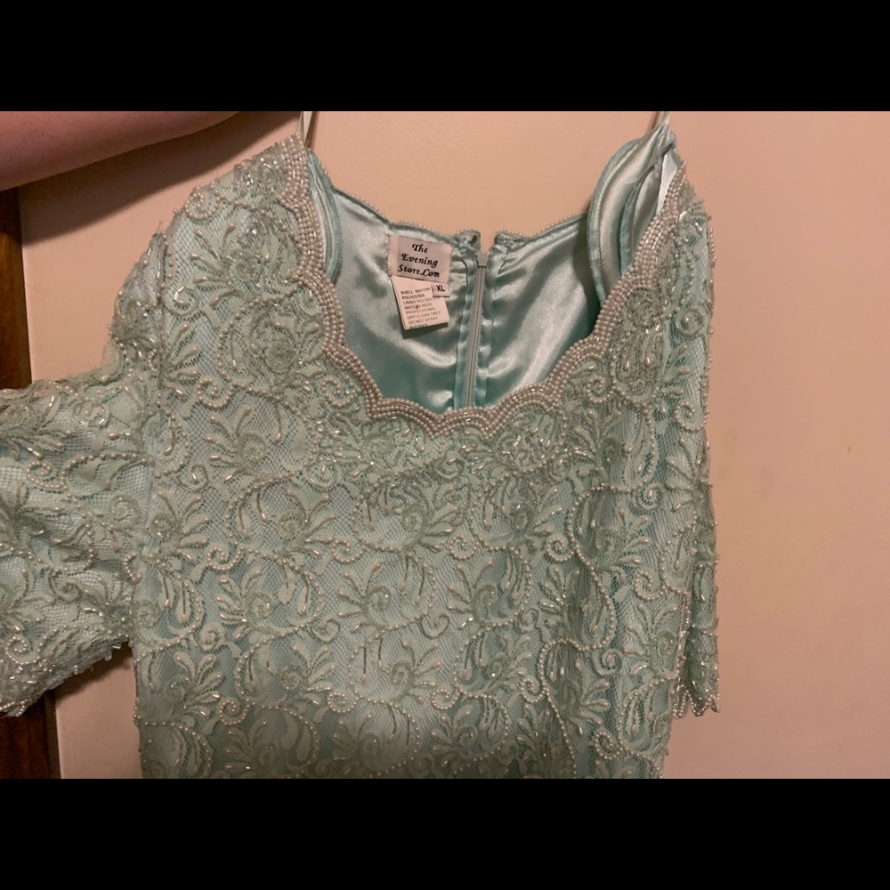 Aqua Evening Dress
